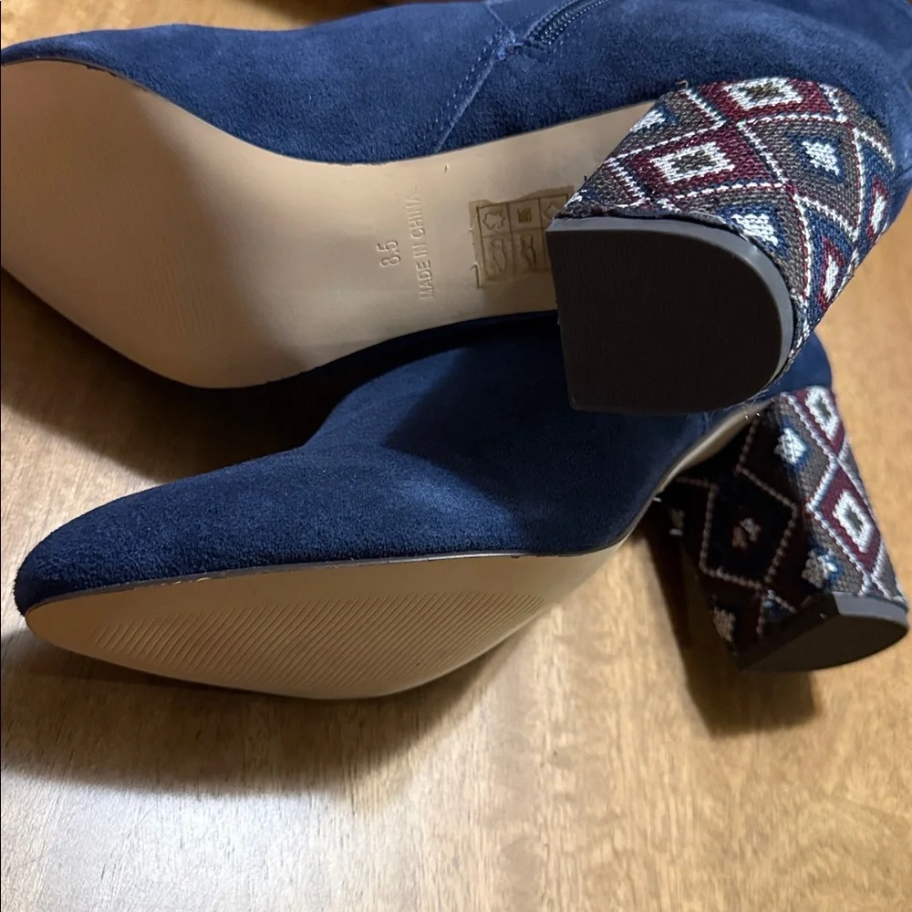 band of gypsies Wild Heart Navy Boots SZ 8.5